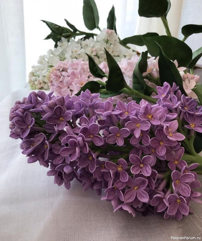 Сирень из фоамирана. Шаблоны