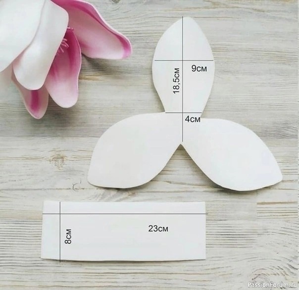 Магнолия из фоамирана. МК