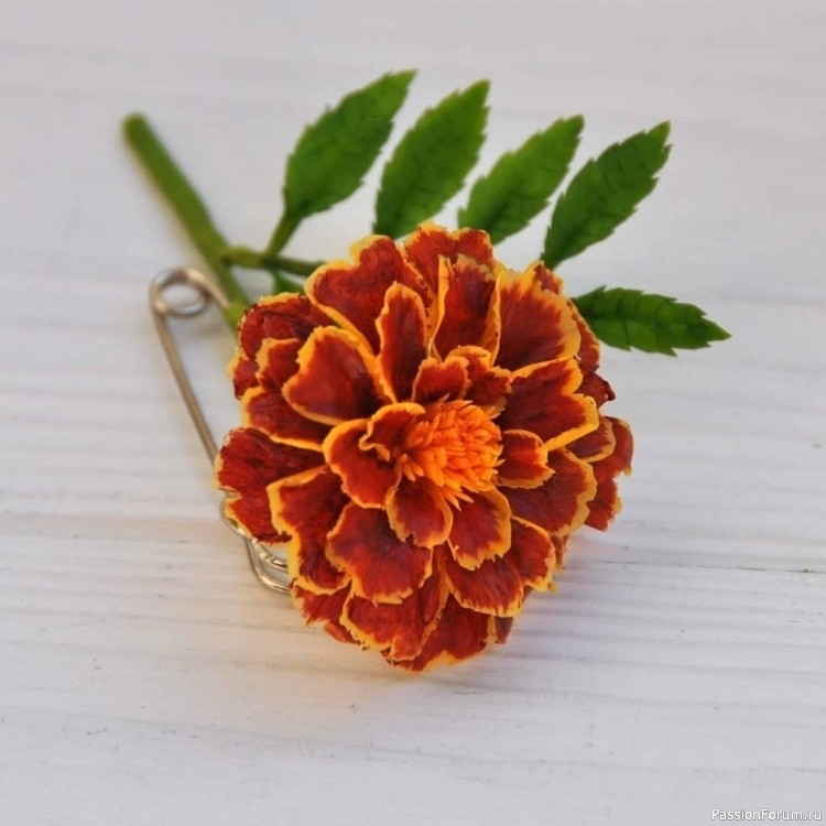 Яркие, пушистые бархатцы из фоамирана. Шаблоны