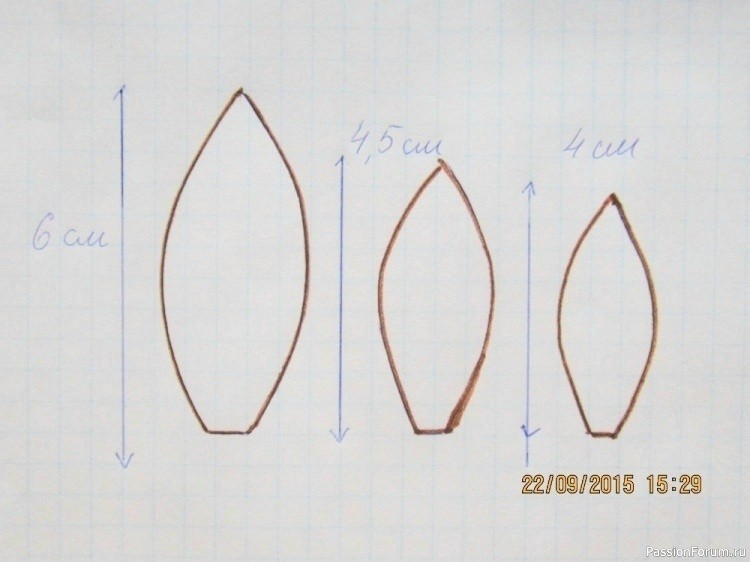 Георгин из фоамирана. Шаблоны