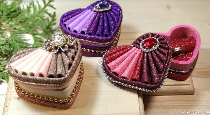 Коробочка «сердце» из фоамирана. Видео МК