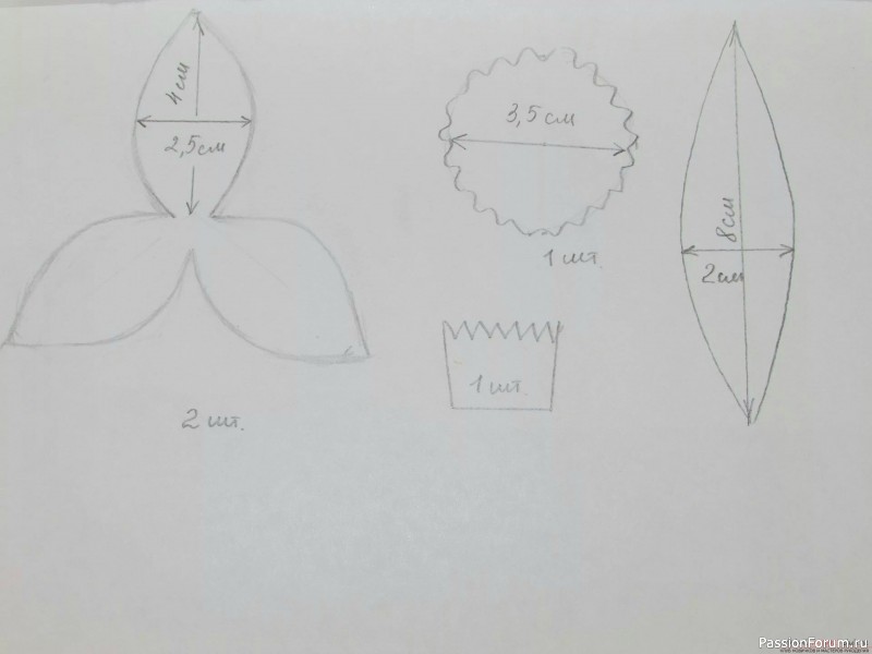 Нарциссы из фоамирана. Шаблоны
