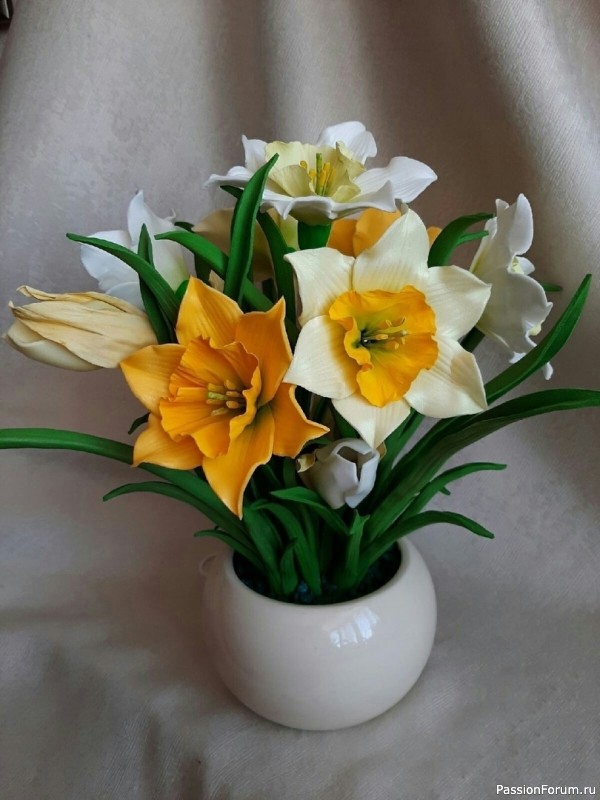 Нарциссы из фоамирана. Шаблоны