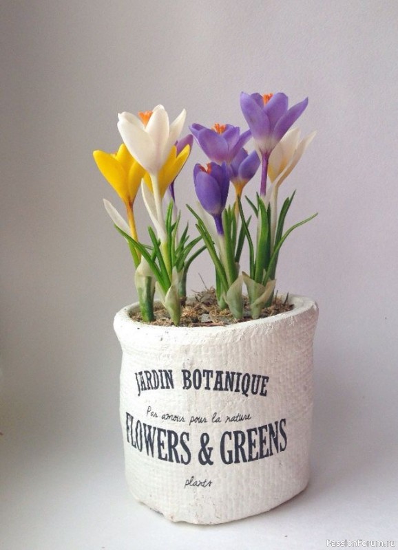 Крокусы из фоамирана