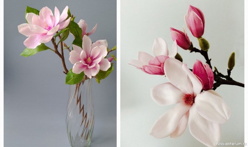 Магнолия из фоамирана. МК