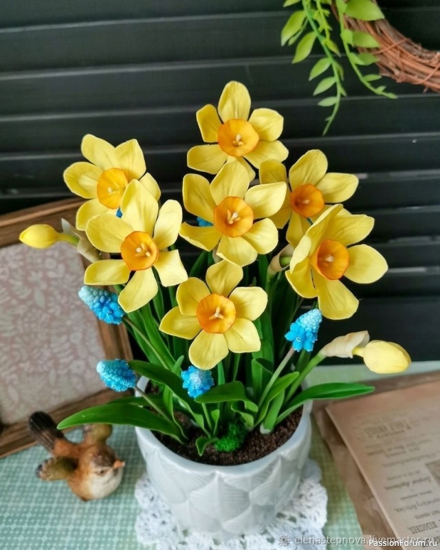 Нарциссы из фоамирана. Шаблоны