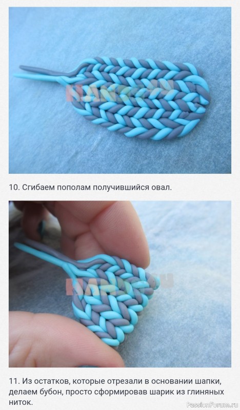 Брелок из полименой глины "Шапочка". МК
