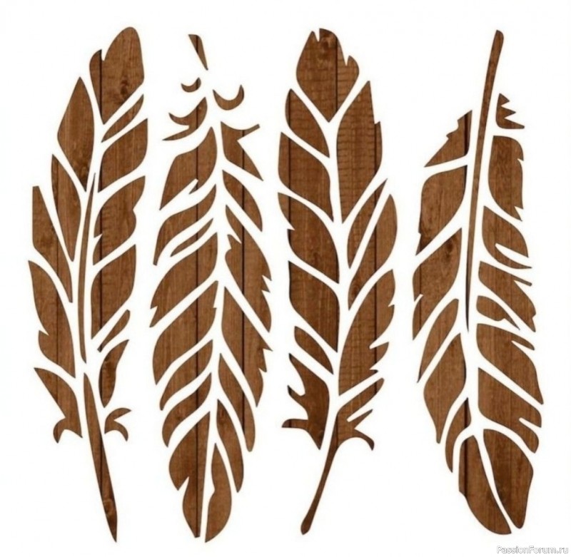 Перья из фоамирана. Шаблоны