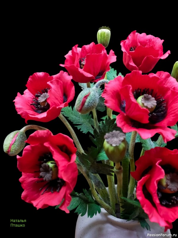 Маки из фоамирана. Шаблоны