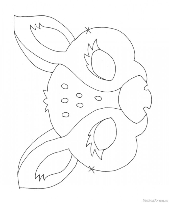 Маскарадные маски животных. Выкройки