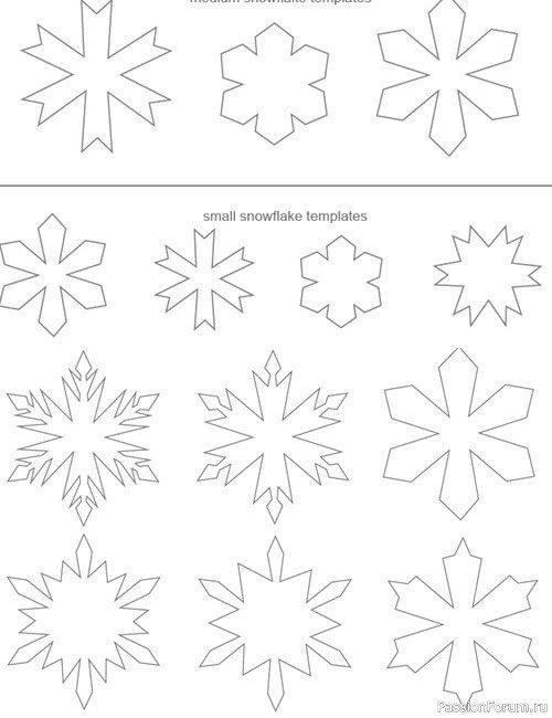 Снежинки из фетра. Идеи и шаблоны.