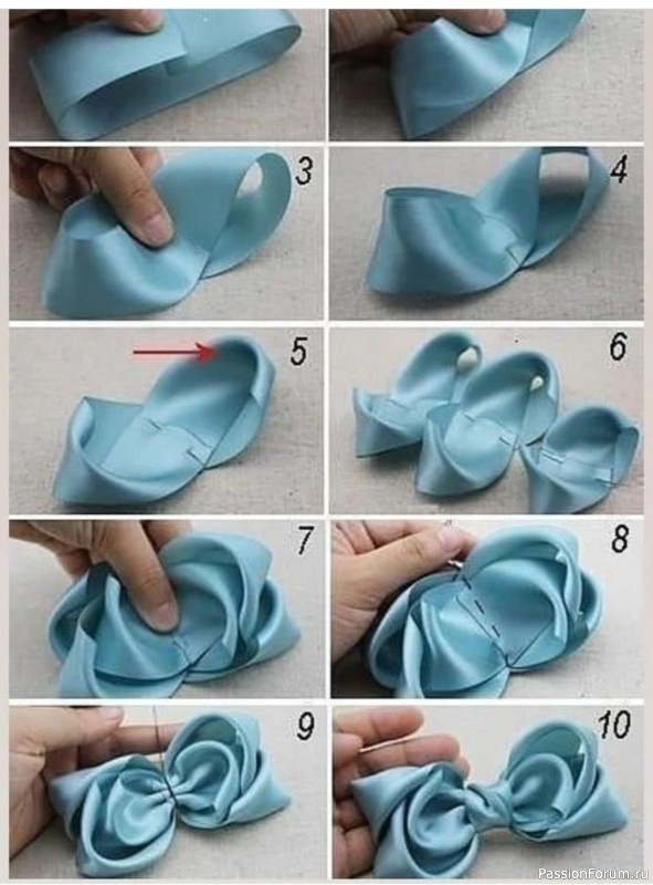 Красивые бантики из лент. Мини МК