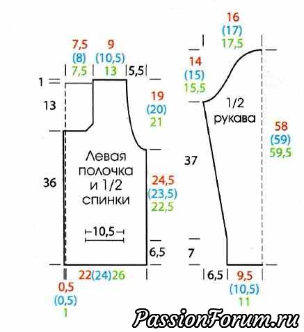 Укороченный жакет крючком