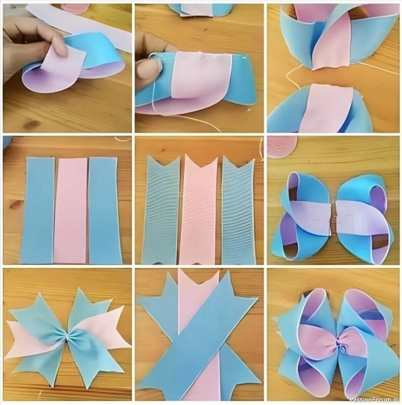 Красивые бантики из лент. Мини МК
