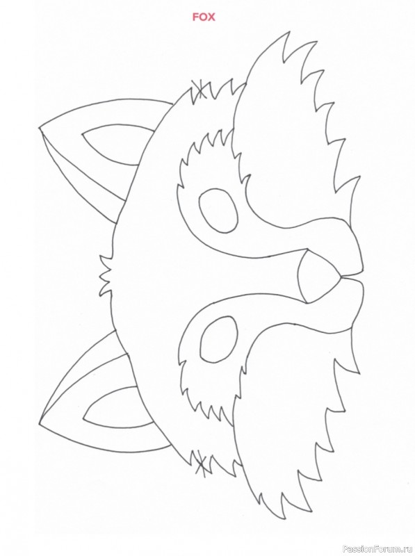 Маскарадные маски животных. Выкройки