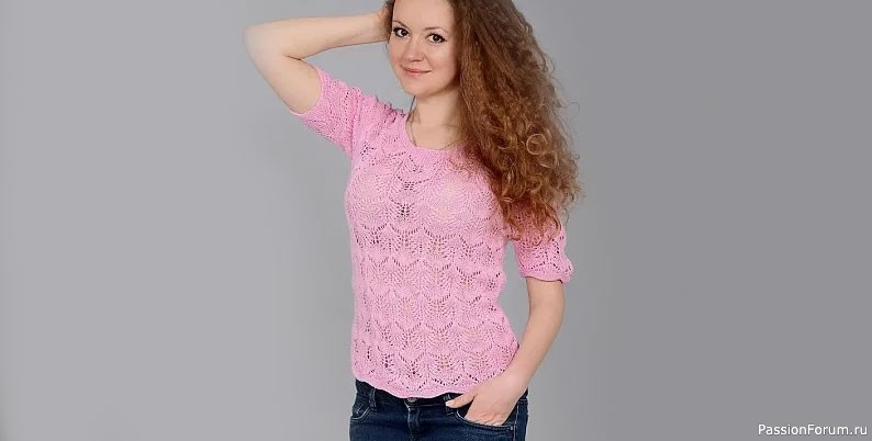 Легкая кофточка с коротким рукавом. Описание