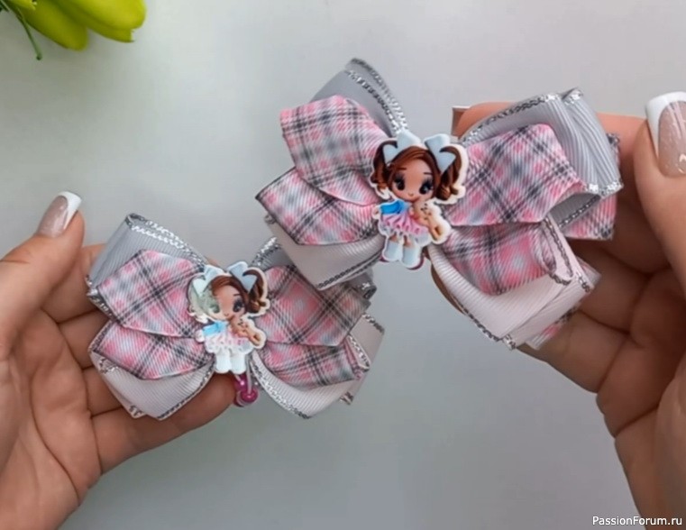 Бантики в клеточку для малышки. Видео МК