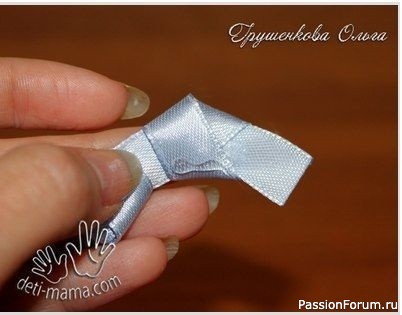 Розочки из лент. Мастер-класс.