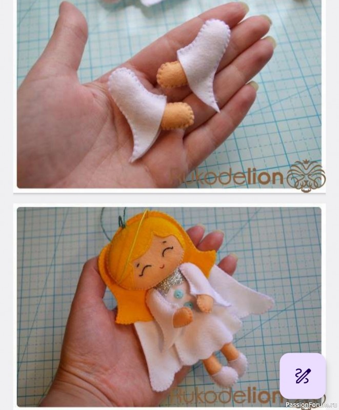 Ангелочек из фетра. Выкройки