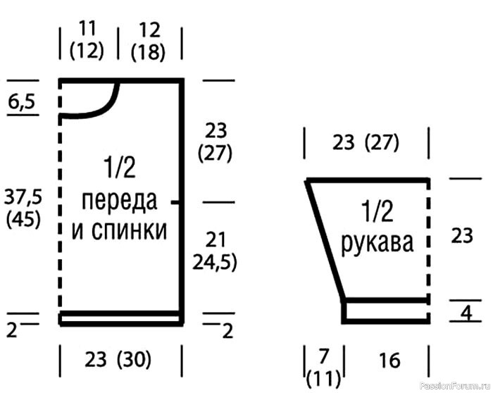 Пуловер со строгим геометрическим рисунком.