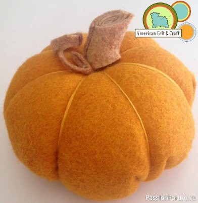 Миниатюрные фетровые тыковки. МК