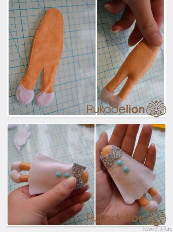 Ангелочек из фетра. Выкройки