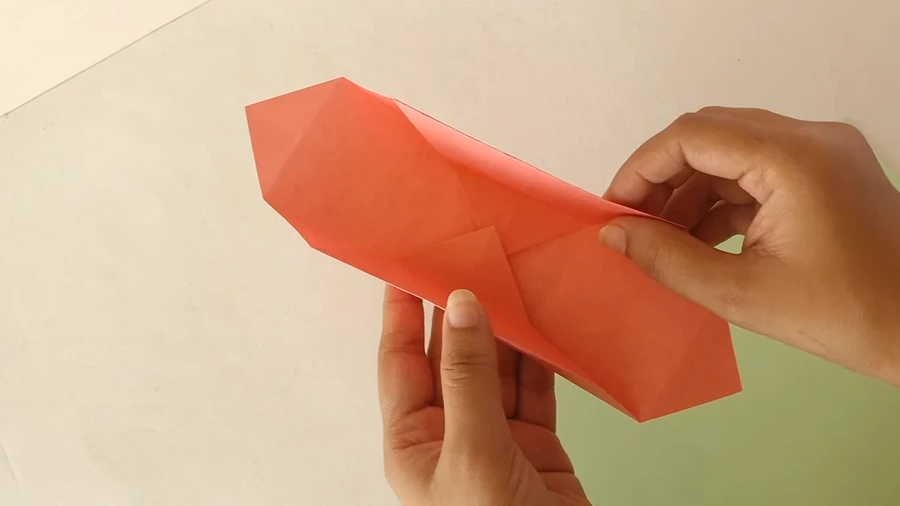 Коробочка-сердечко из цветной бумаги