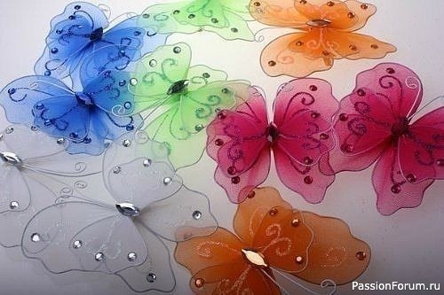 Бабочки из капрона. МК