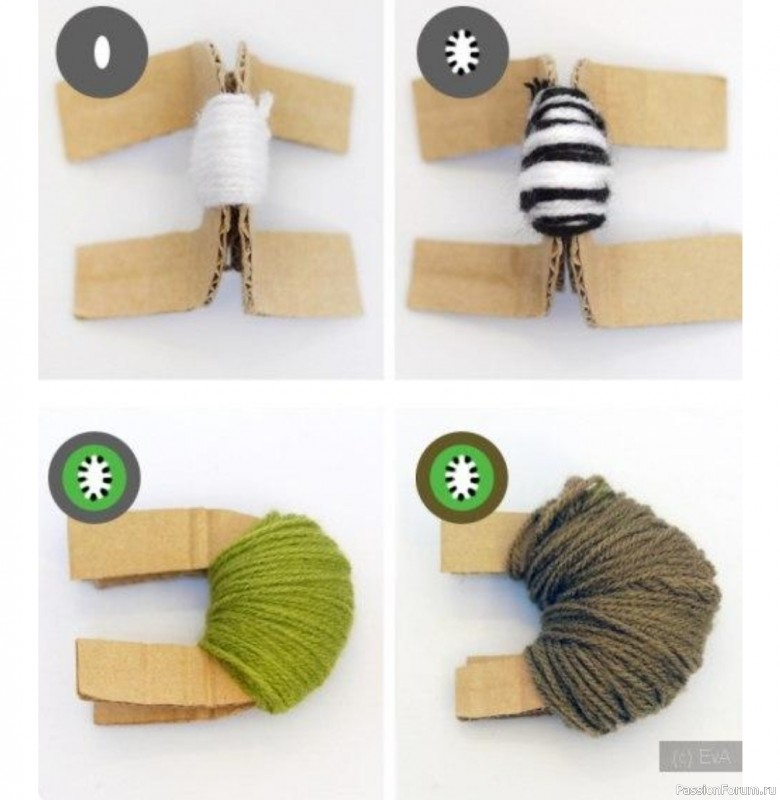 Как сделать киви помпон