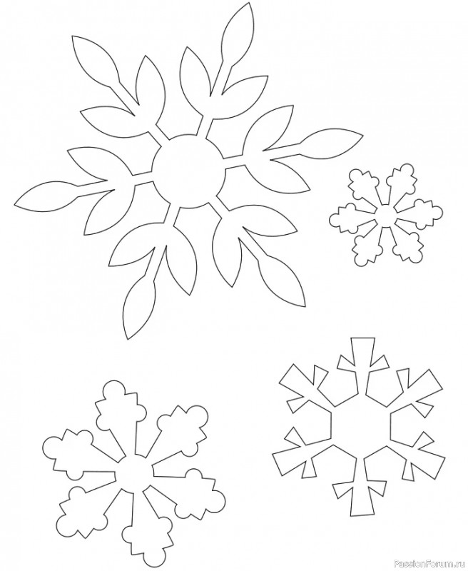 Снежинки из фетра. Идеи и шаблоны.