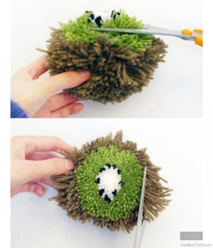 Как сделать киви помпон