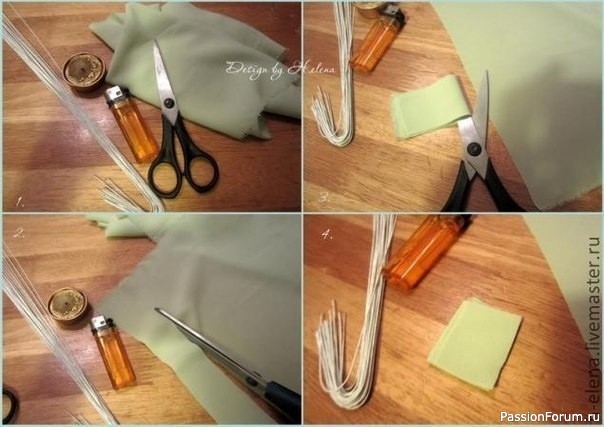 Нежный пион из ткани. МК