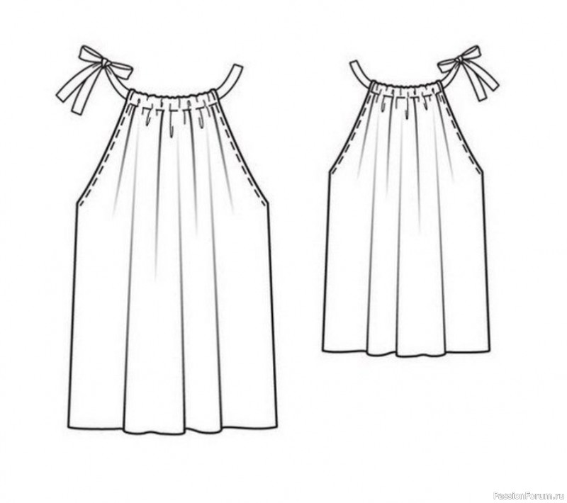 Летний простой топ. Выкройка