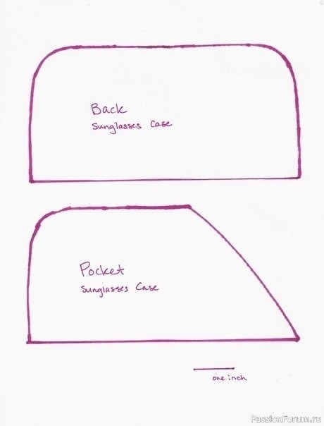 Шьем чехольчик для очков. Выкройки