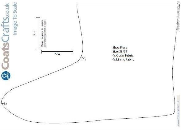 Теплые домашние сапожки. Выкройки
