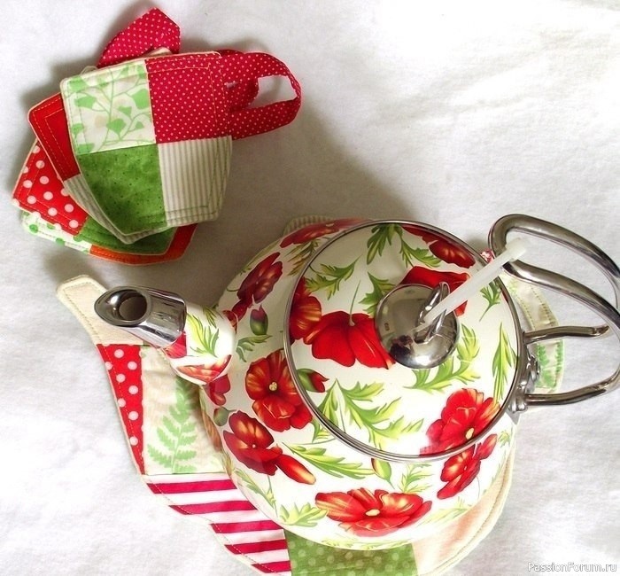 Подставки под горячее в стиле пэчворк. Выкройки