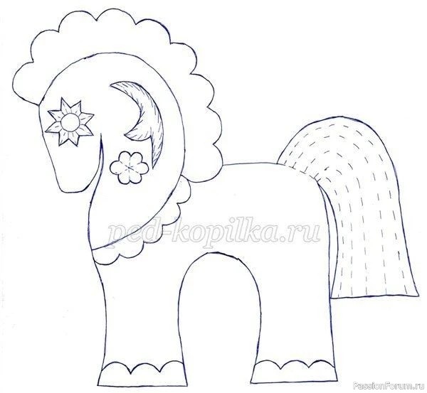 Шьем лошадку - елочную игрушку. Выкройки