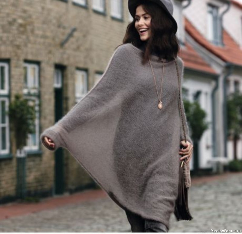 Накидки в стиле пончо. Идеи и выкройки