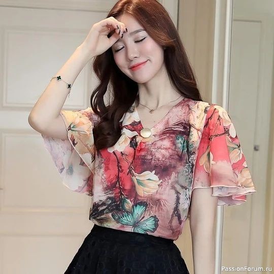 Эффектные и простые в пошиве блузы. Идеи и выкройки