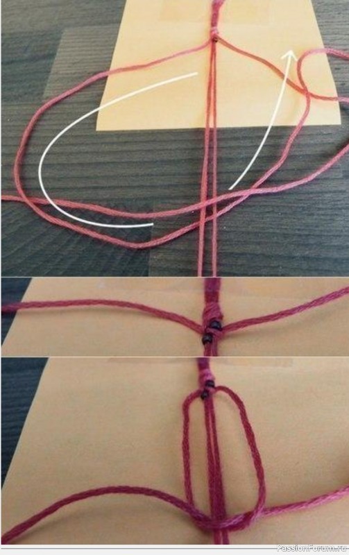 Плетение браслетов из ниток и бусин