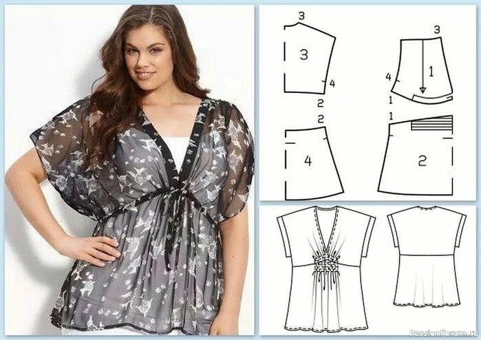 Шьём нарядные блузки. Выкройки -1