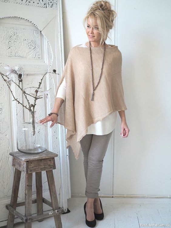 Накидки в стиле пончо. Идеи и выкройки