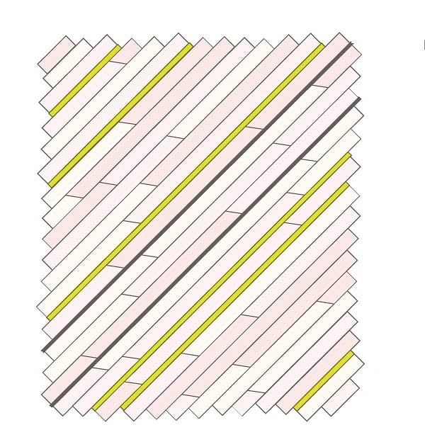 Лоскутное одеяло с диагональным узором: мастер-класс