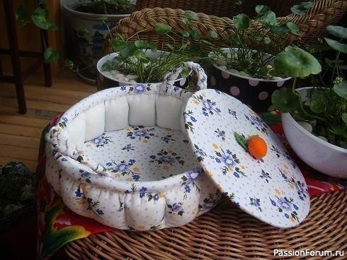 Текстильная шкатулка для рукоделия. МК