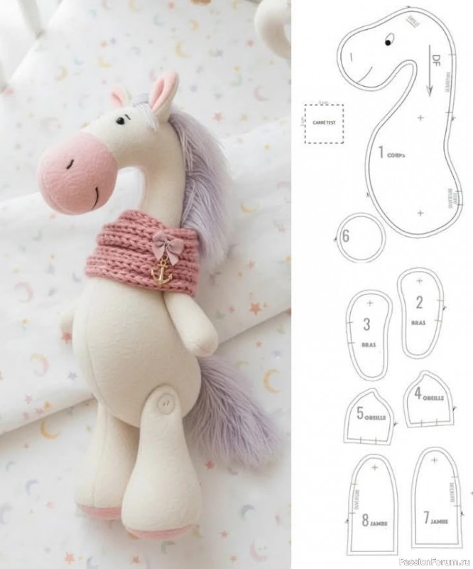 Шьем лошадку - елочную игрушку. Выкройки