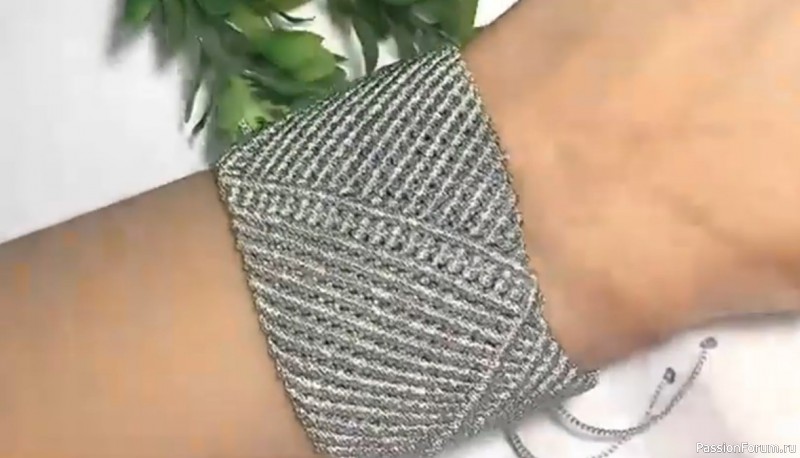 Широкий браслет в технике макраме. МК