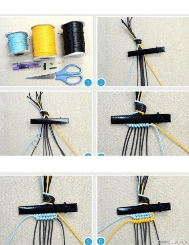 Делаем браслет в технике макраме