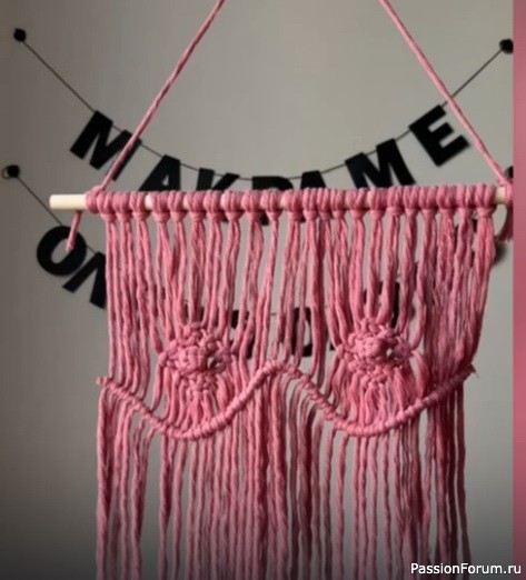 Панно “Macrame-tits” в технике макраме. Видео МК