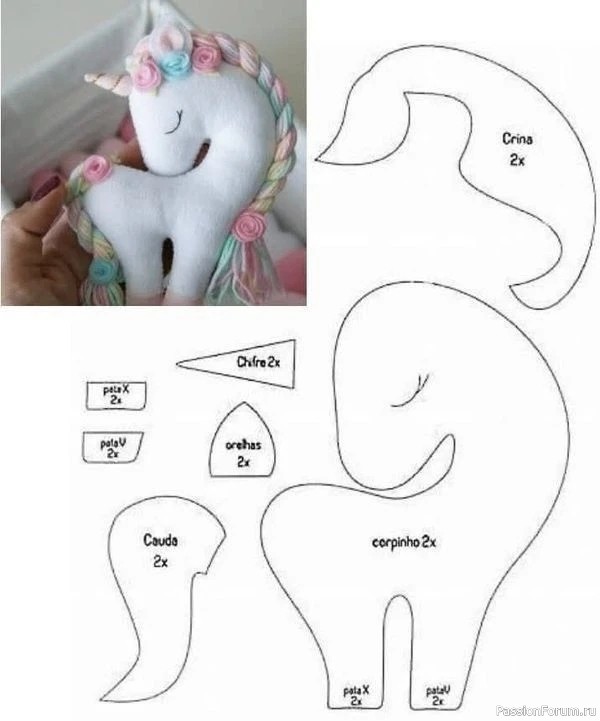 Шьем лошадку - елочную игрушку. Выкройки