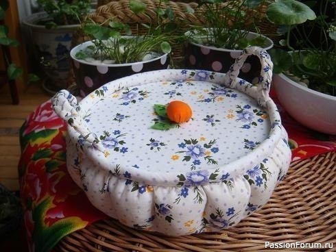 Текстильная шкатулка для рукоделия. МК